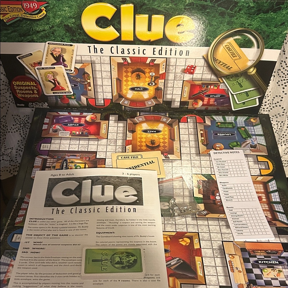 Hasbro Clue The Classic Edition Board Game - Multicolor